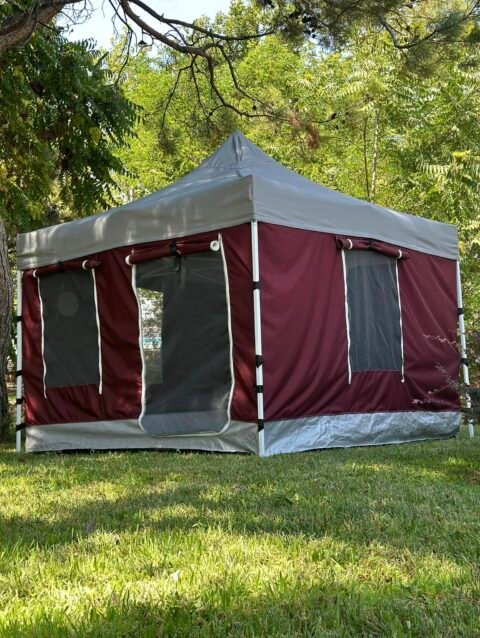 3x3 Gazebo Kamp Çadırı – Bordo – Erbil Branda
