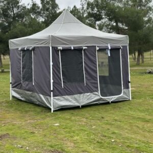 3x3 Gazebo Kamp Çadırı – Antrasit Gri