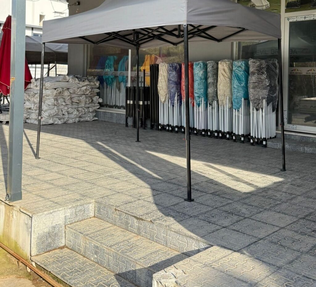 3×2 Gazebo Tente 40mm İskeletli – Katlanır Kamp Çardağı