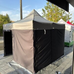 3x3 Gazebo Tente 4 Duvar Kapalı – Fermuarlı Kapılı Model – Erbil Branda