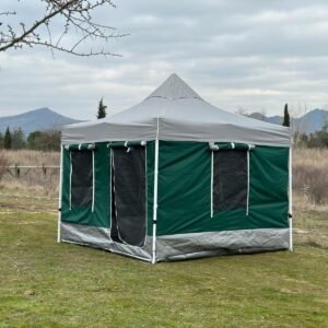 3x3 Gazebo Kamp Çadırı – Yeşil – Erbil Branda